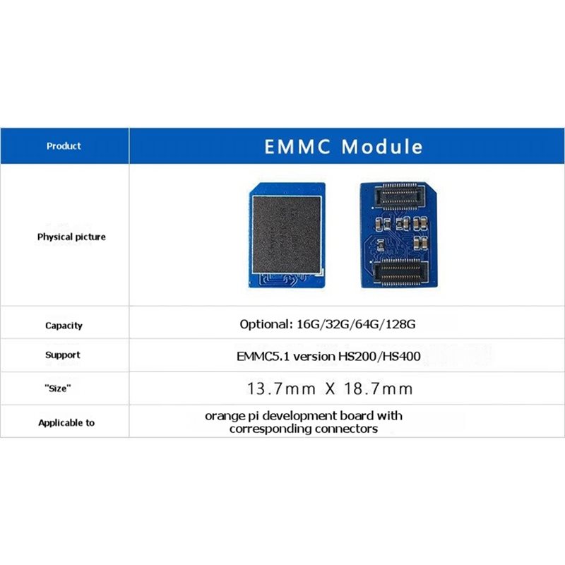 A13E-EMMC 32GB Module voor Ora - Orange Pi 5 Plus 32Gb recensie en prijs