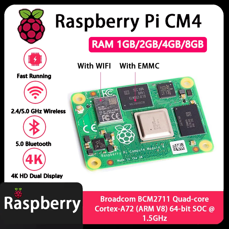 Raspberry Pi CM4 1 GB/2 GB/4 G - Raspberry Pi Cm4 8Gb Ram 32Gb Emmc Wifi recensie en prijs